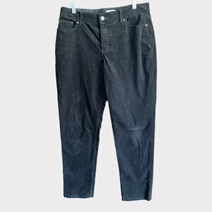 Croft & Barrow 12A Black Soft Corduroy Pants